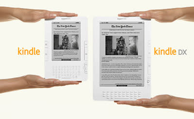 صورة ترويجية لجهاز Kindle وKindle DX القديم