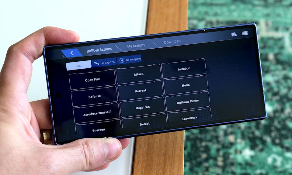 يوجد داخل التطبيق أيضًا قائمة كبيرة لجميع الخطوط الصوتية والوضعيات الخاصة بـ Soundwave.