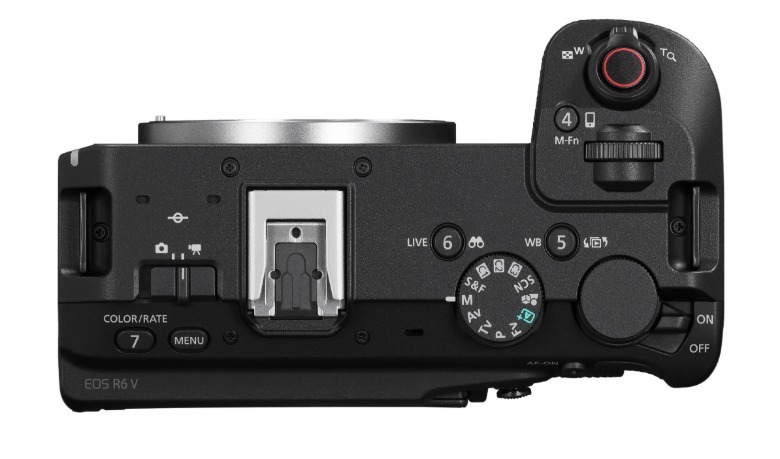 تظهر كاميرا Canon EOS R6 V من الأعلى