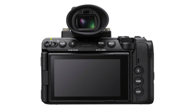 تظهر كاميرا Sony FX5 Cinema Line من الخلف