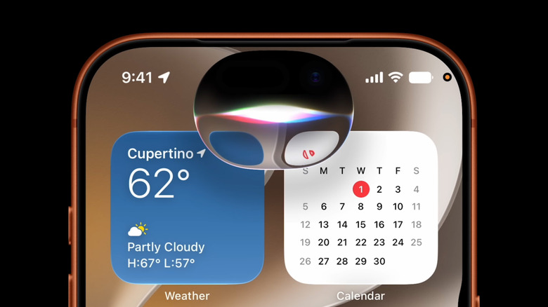 لقطة مقربة للجزء العلوي من iPhone الذي يعمل بنظام Siri AI في iOS 27