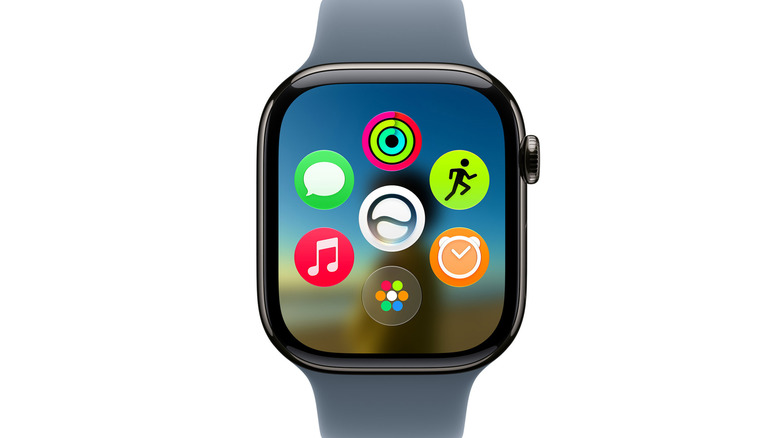 ساعة Apple Watch مزودة بالشبكة الديناميكية الجديدة في نظام التشغيل watchOS 27